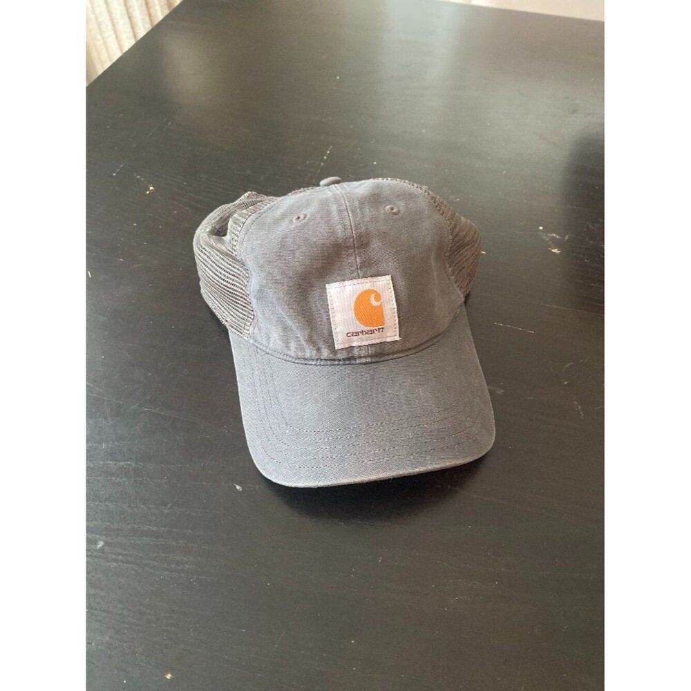 Carhartt Gray Mesh Back Snapback Baseball Cap Hat One Size OS Farm Chore Work